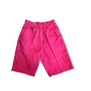 Shorts Pink Vintage 80s‎ Small 25 Mom Long High Waisted Bill Blass Grunge Bright